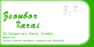 zsombor karai business card